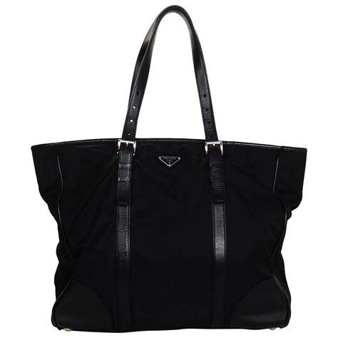 prada black denim bag|prada nylon tote bag sale.